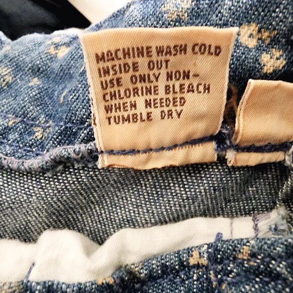 Vtg AMI Women Denim/Jean Midi Fit Flare Floral Skirt Sz10 Y2K Retro Look Western - Picture 14 of 14